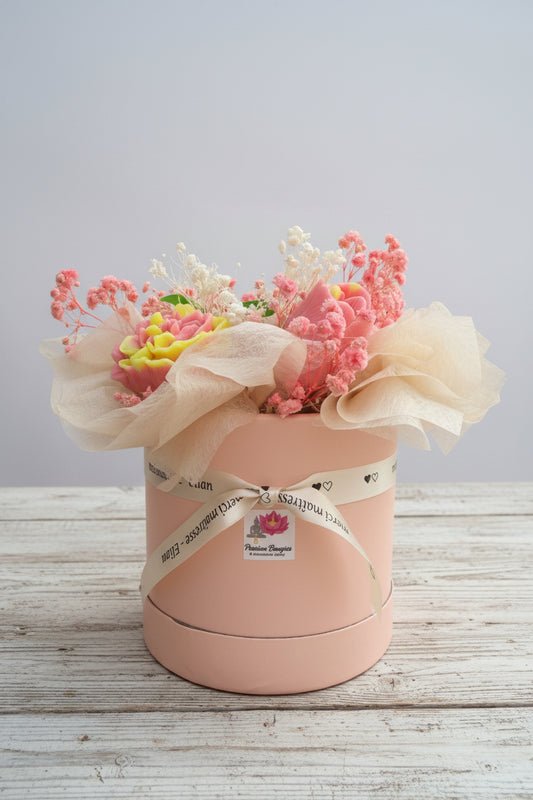 Composition florale personnalisable avec message