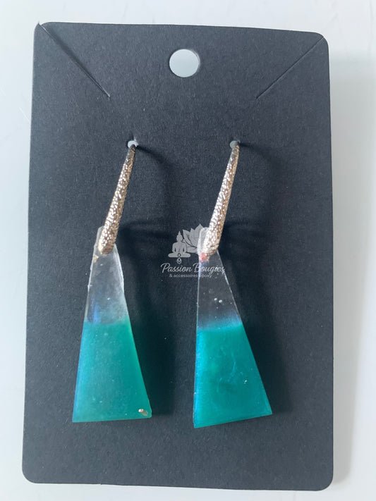 Boucles d’oreilles pendantes triangle dégradé