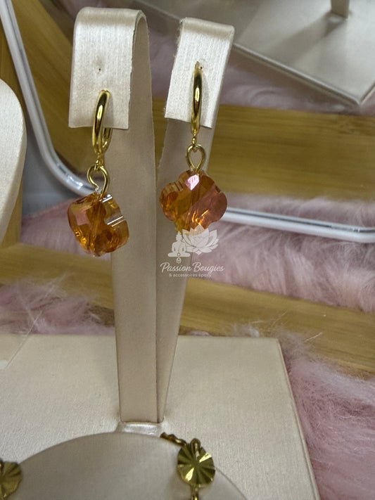 Boucles d’oreilles trèfle ✨
