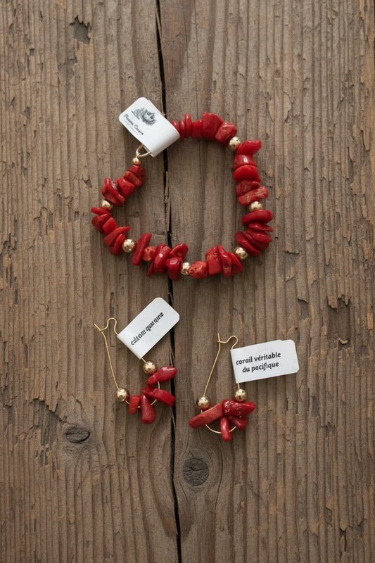 Parure corail rouge du pacifique